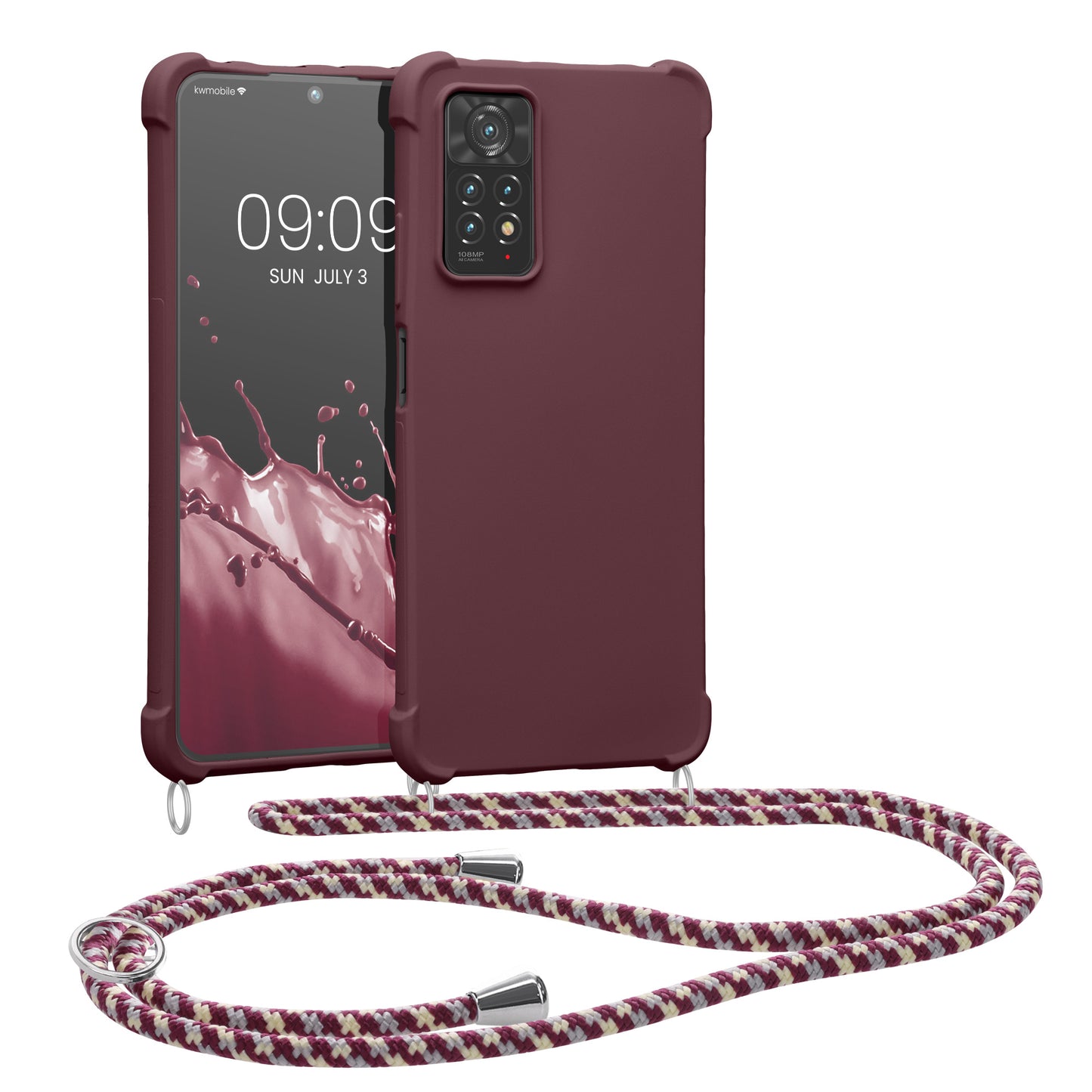 kwmobile Necklace Case kompatibel mit Xiaomi Redmi Note 11 Pro / Note 11 Pro (5G) / Note 12 Pro (4G) Hülle - Cover mit Kordel zum Umhängen - Silikon Schutzhülle