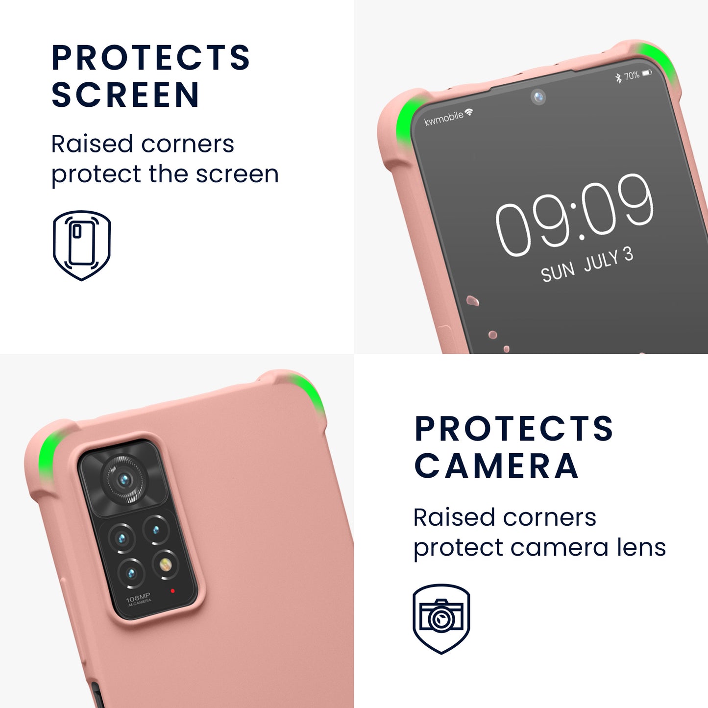 kwmobile Necklace Case kompatibel mit Xiaomi Redmi Note 11 Pro / Note 11 Pro (5G) / Note 12 Pro (4G) Hülle - Cover mit Kordel zum Umhängen - Silikon Schutzhülle