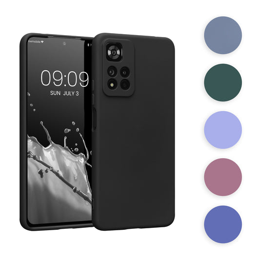 kwmobile Slim Case kompatibel mit Xiaomi Redmi Note 11 Pro+ 5G / Note 11 Pro Plus 5G Hülle - Handyhülle aus Silikon in Schwarz matt Schwarz matt  