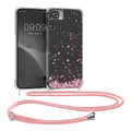 kwmobile Necklace Case kompatibel mit Xiaomi Redmi Note 11 Pro+ 5G / Note 11 Pro Plus 5G Hülle Silikon Cover mit Handykette Transparent Kirschblütenblätter