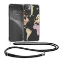 kwmobile Necklace Case kompatibel mit Xiaomi Redmi Note 11 Pro+ 5G / Note 11 Pro Plus 5G Hülle Silikon Cover mit Handykette Transparent Kirschblütenblätter