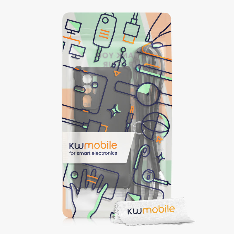 kwmobile Necklace Case kompatibel mit Oppo Find X3 Neo Hülle - Cover mit Kordel zum Umhängen - Silikon Schutzhülle