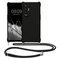 kwmobile Necklace Case kompatibel mit Oppo Find X3 Neo Hülle - Cover mit Kordel zum Umhängen - Silikon Schutzhülle