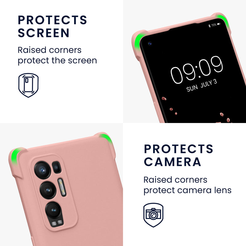 kwmobile Necklace Case kompatibel mit Oppo Find X3 Neo Hülle - Cover mit Kordel zum Umhängen - Silikon Schutzhülle