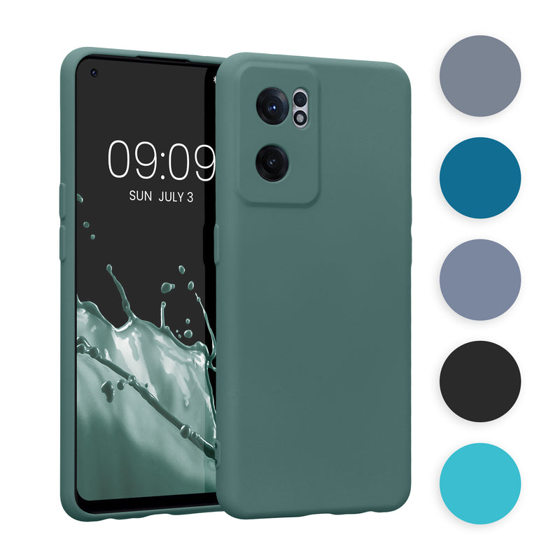 kwmobile Slim Case kompatibel mit OnePlus Nord CE 2 5G Hülle - Handyhülle aus Silikon in Petrol matt Petrol matt  