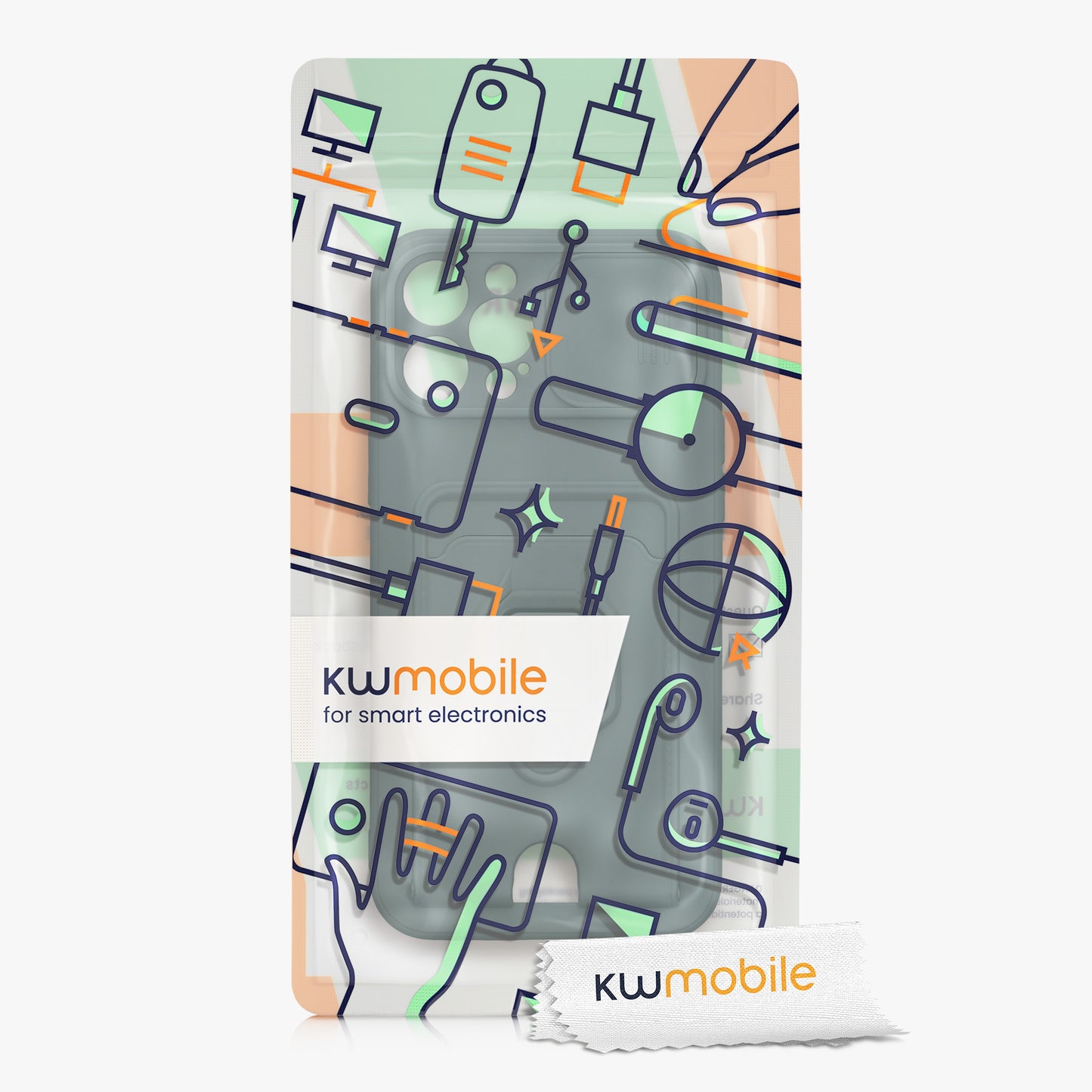 kwmobile Handyhülle kompatibel mit Apple iPhone 12 Pro Max - Softcase mit Kameraschutz - Kartenfach