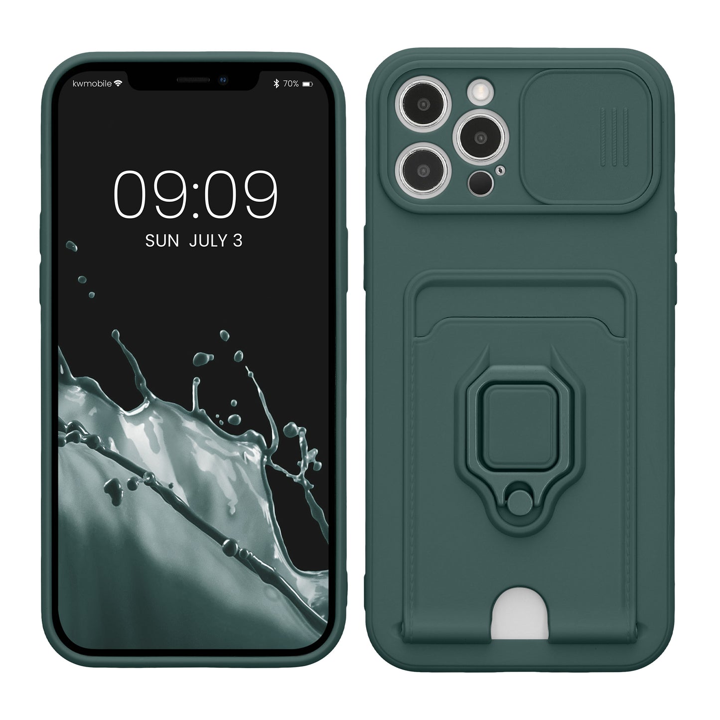 kwmobile Handyhülle kompatibel mit Apple iPhone 12 Pro Max - Softcase mit Kameraschutz - Kartenfach