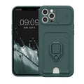kwmobile Handyhülle kompatibel mit Apple iPhone 12 Pro Max - Softcase mit Kameraschutz - Kartenfach