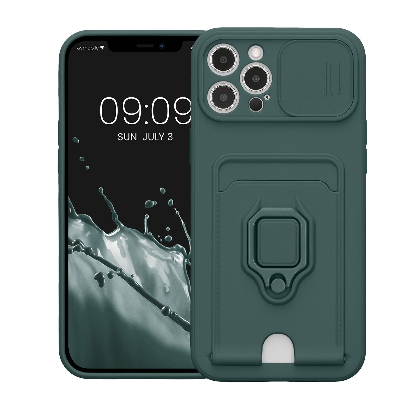 kwmobile Handyhülle kompatibel mit Apple iPhone 12 Pro Max - Softcase mit Kameraschutz - Kartenfach