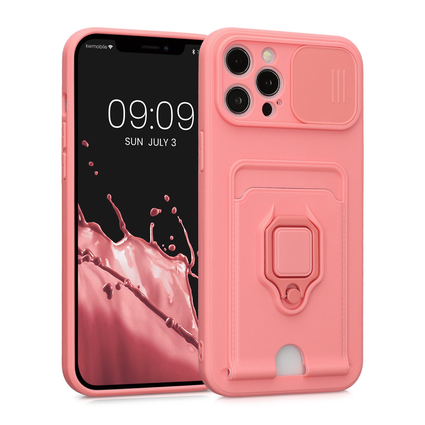 kwmobile Handyhülle kompatibel mit Apple iPhone 12 Pro Max - Softcase mit Kameraschutz - Kartenfach