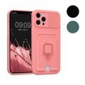 kwmobile Handyhülle kompatibel mit Apple iPhone 12 Pro Max - Softcase mit Kameraschutz - Kartenfach - Winter Rose Winter Rose  