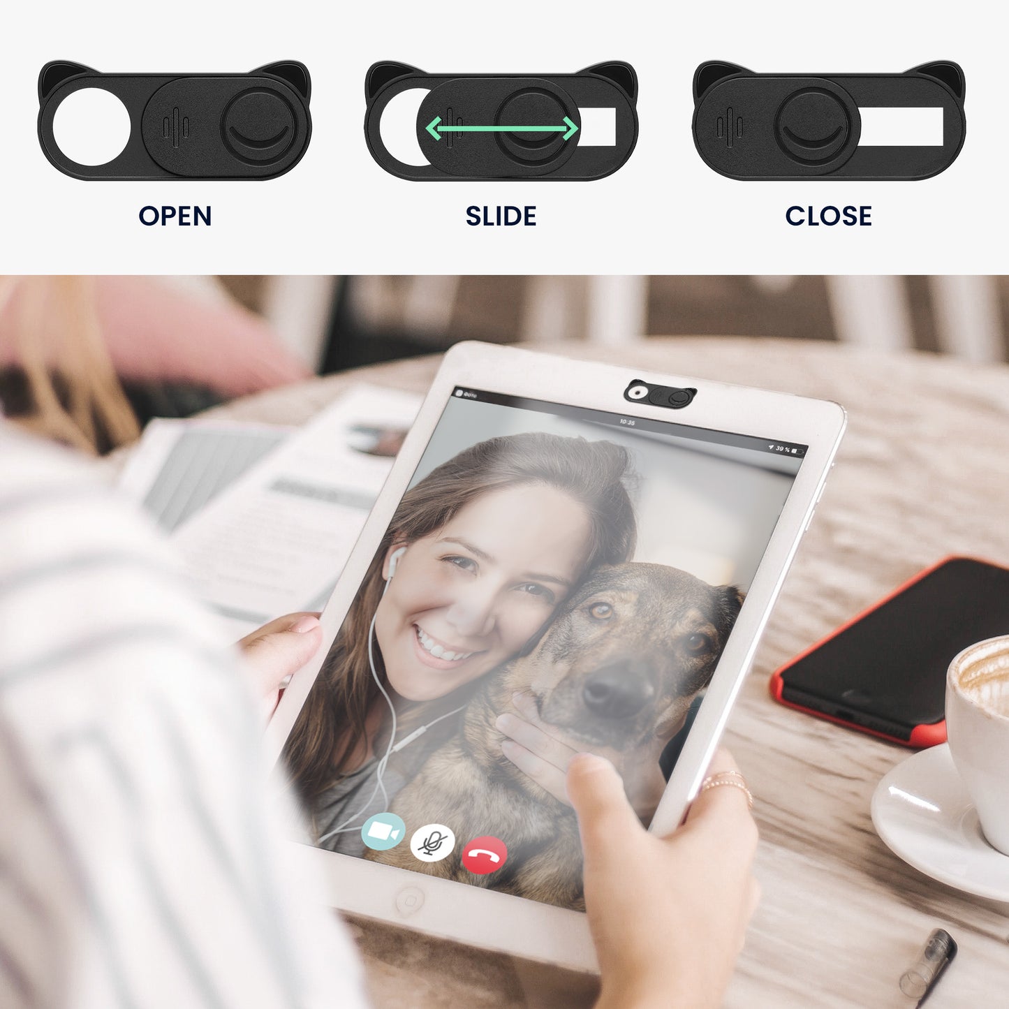 kwmobile Webcam Abdeckung für Tablet Laptop Notebook u.a.