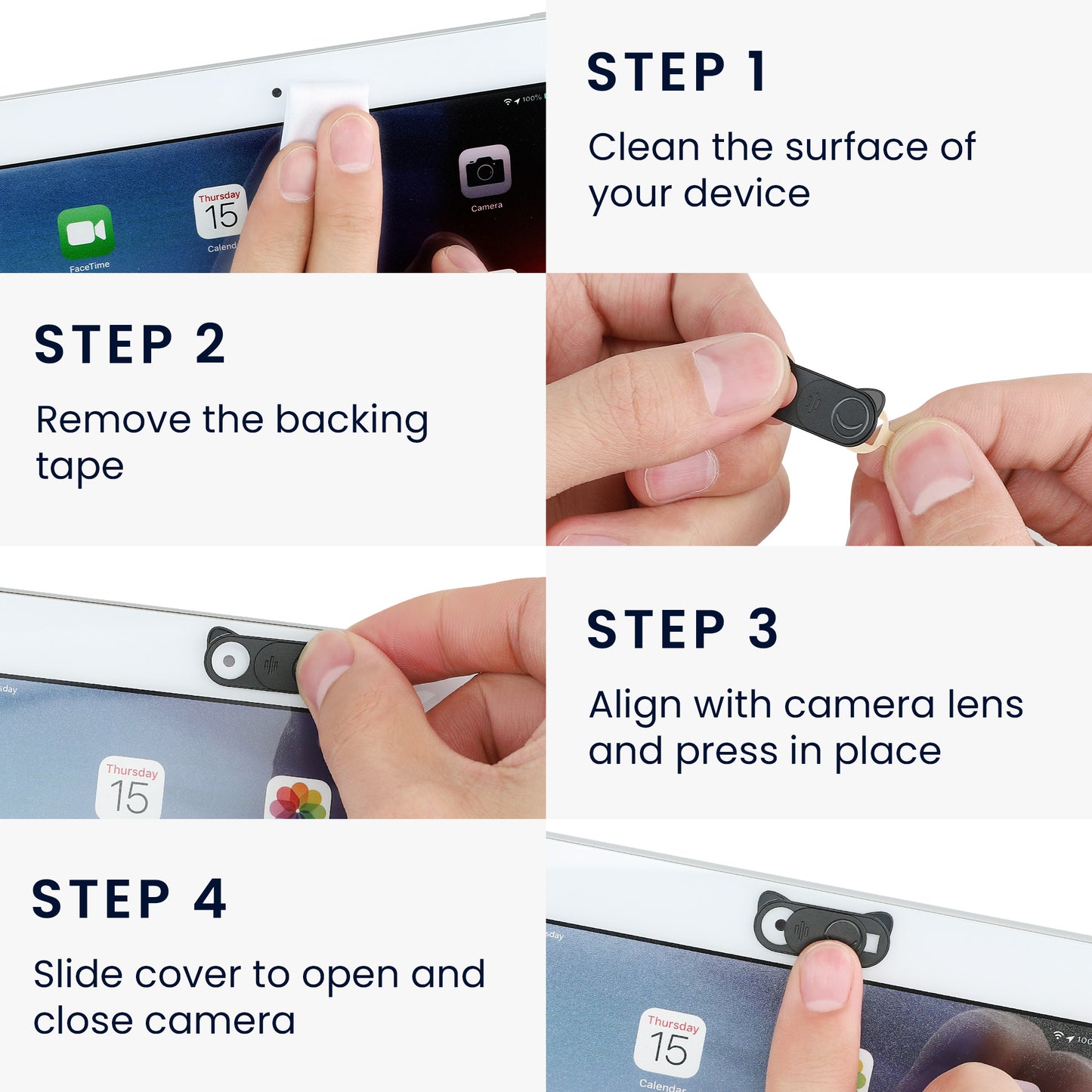 kwmobile Webcam Abdeckung für Tablet Laptop Notebook u.a.