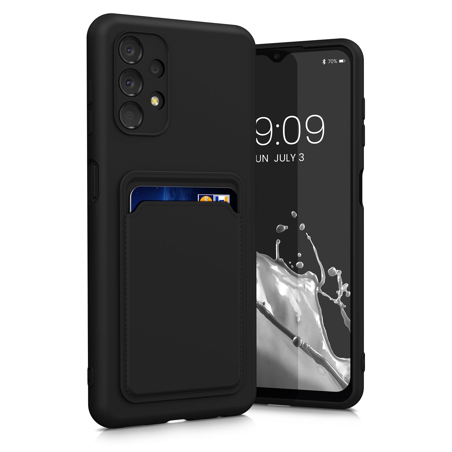 kwmobile Handyhülle kompatibel mit Samsung Galaxy A13 4G Hülle - Handy Cover mit Fach für Karten