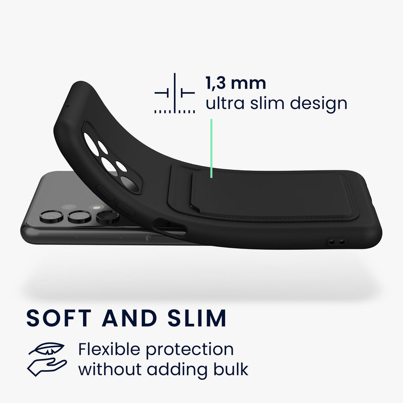 kwmobile Handyhülle kompatibel mit Samsung Galaxy A13 4G Hülle - Handy Cover mit Fach für Karten