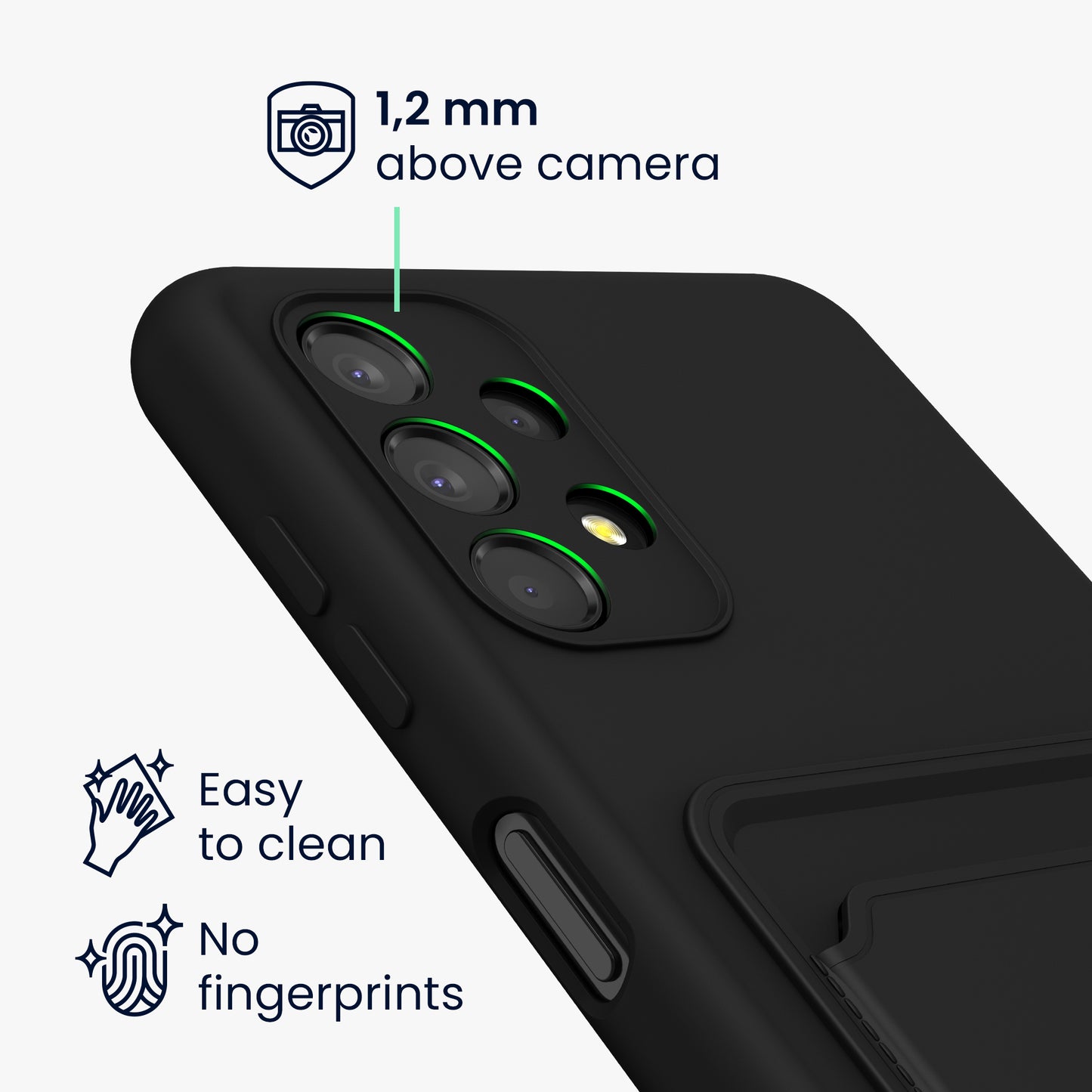 kwmobile Handyhülle kompatibel mit Samsung Galaxy A13 4G Hülle - Handy Cover mit Fach für Karten