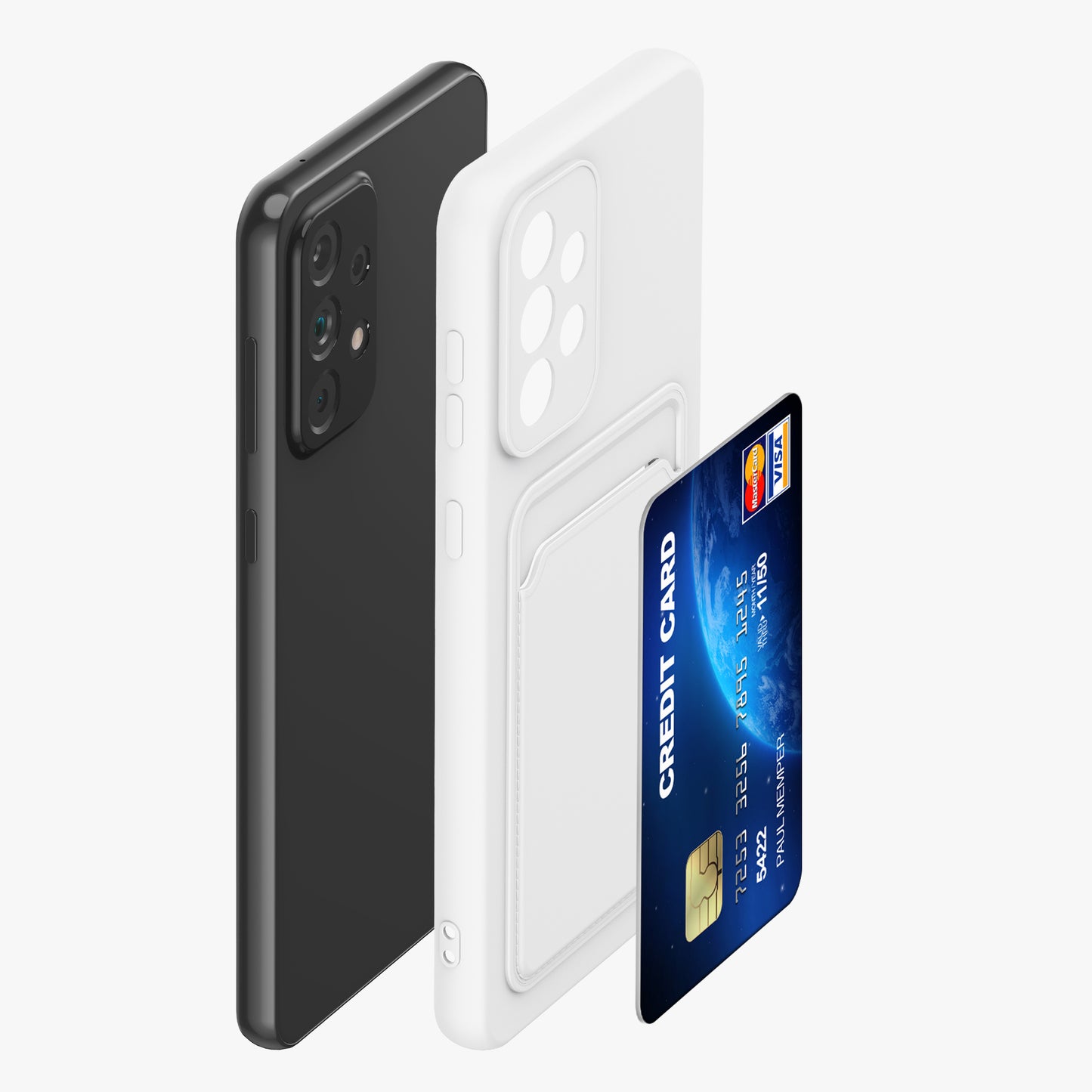 kwmobile Handyhülle kompatibel mit Samsung Galaxy A33 5G - Handy Cover mit Fach für Karten