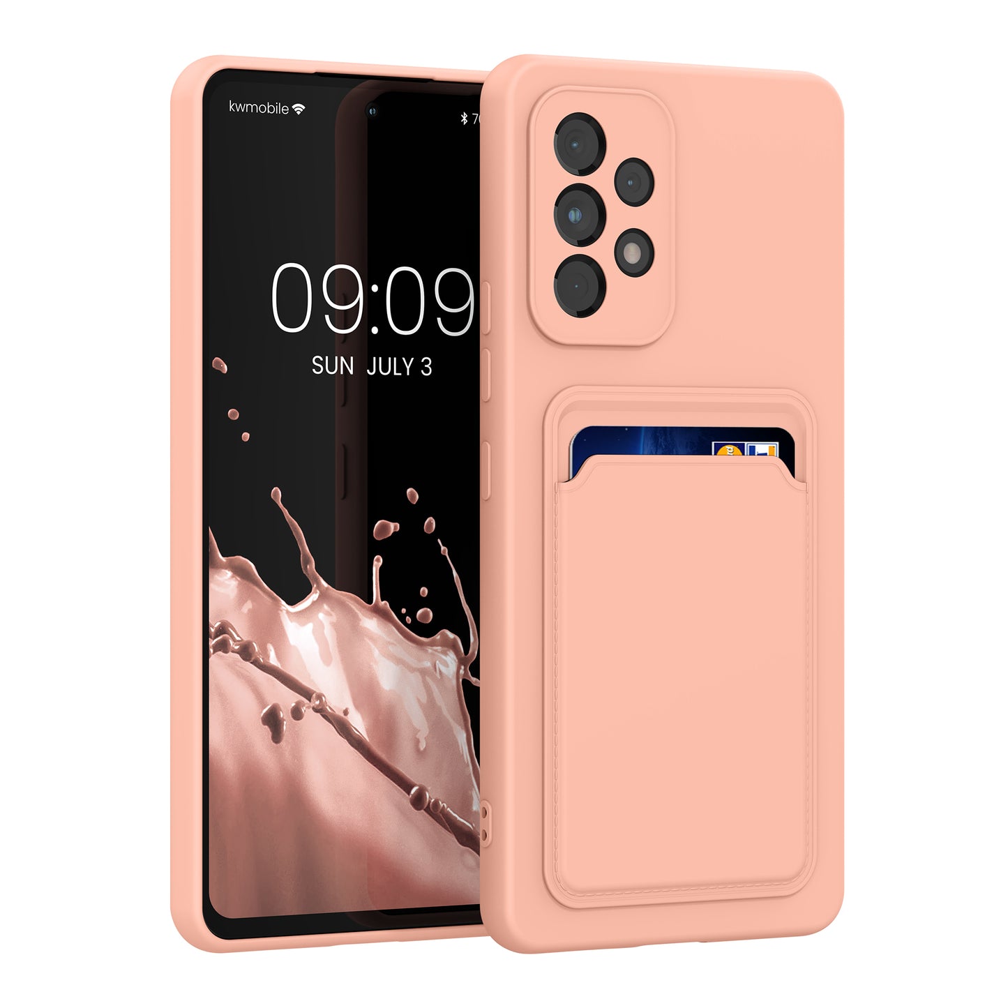 kwmobile Handyhülle kompatibel mit Samsung Galaxy A53 5G Hülle - Handy Cover mit Fach für Karten