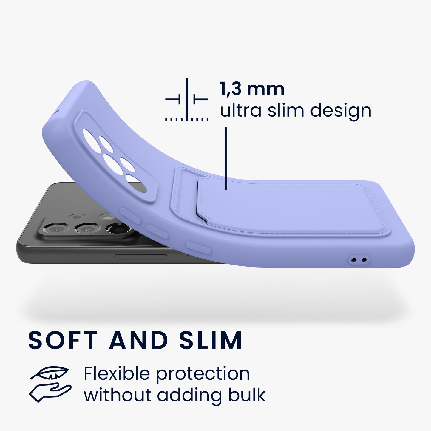 kwmobile Handyhülle kompatibel mit Samsung Galaxy A53 5G Hülle - Handy Cover mit Fach für Karten