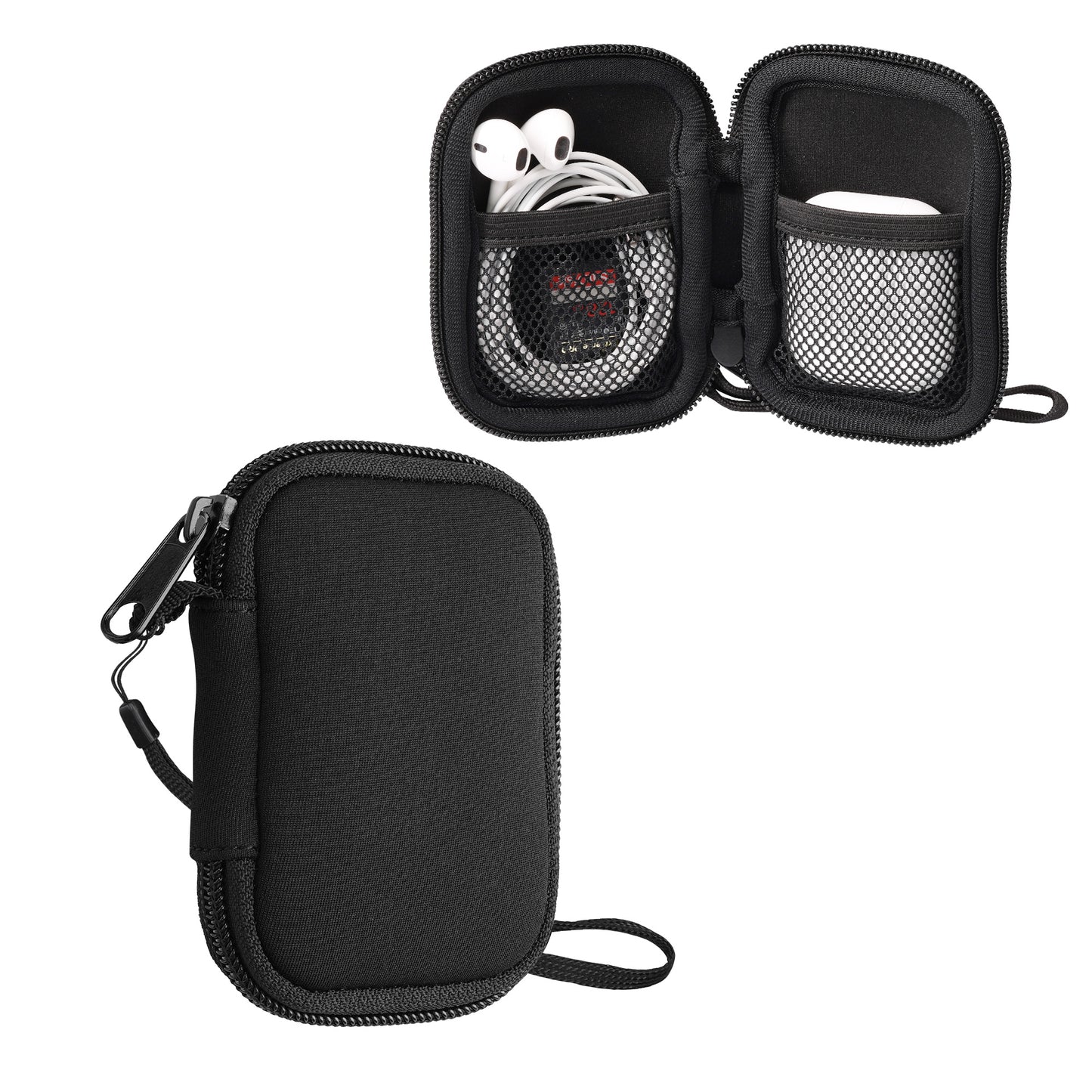 kwmobile In-Ear Kopfhörer Tasche kompatibel mit in-ear Headphones - Hülle Cover Case - 6 x 9 cm Innenmaße - Etui