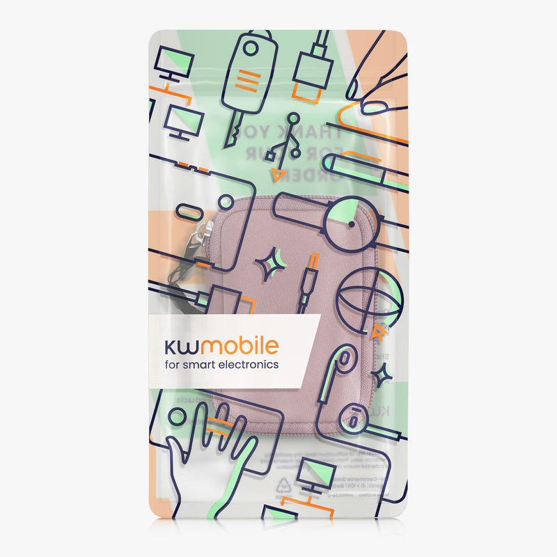 kwmobile In-Ear Kopfhörer Tasche kompatibel mit in-ear Headphones - Hülle Cover Case - 6 x 9 cm Innenmaße - Etui