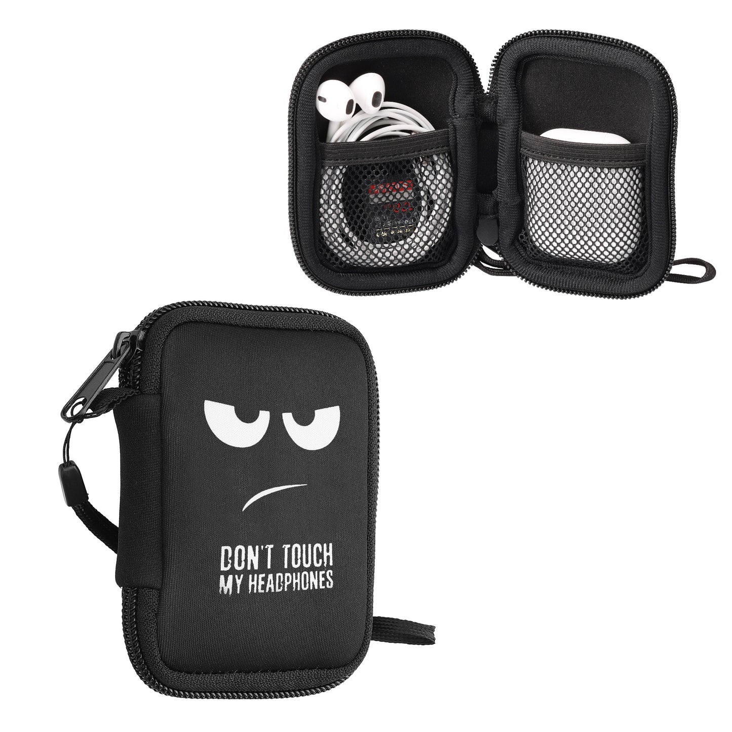 kwmobile In-Ear Kopfhörer Tasche kompatibel mit in-ear Headphones - Hülle Cover Case - 6 x 9 cm Innenmaße - Etui