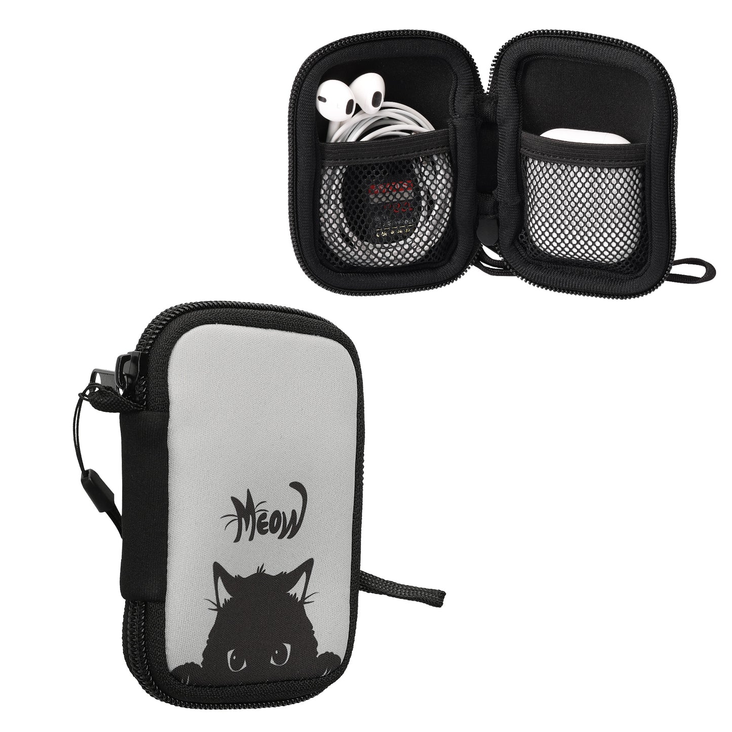 kwmobile In-Ear Kopfhörer Tasche kompatibel mit in-ear Headphones - Hülle Cover Case - 6 x 9 cm Innenmaße - Etui