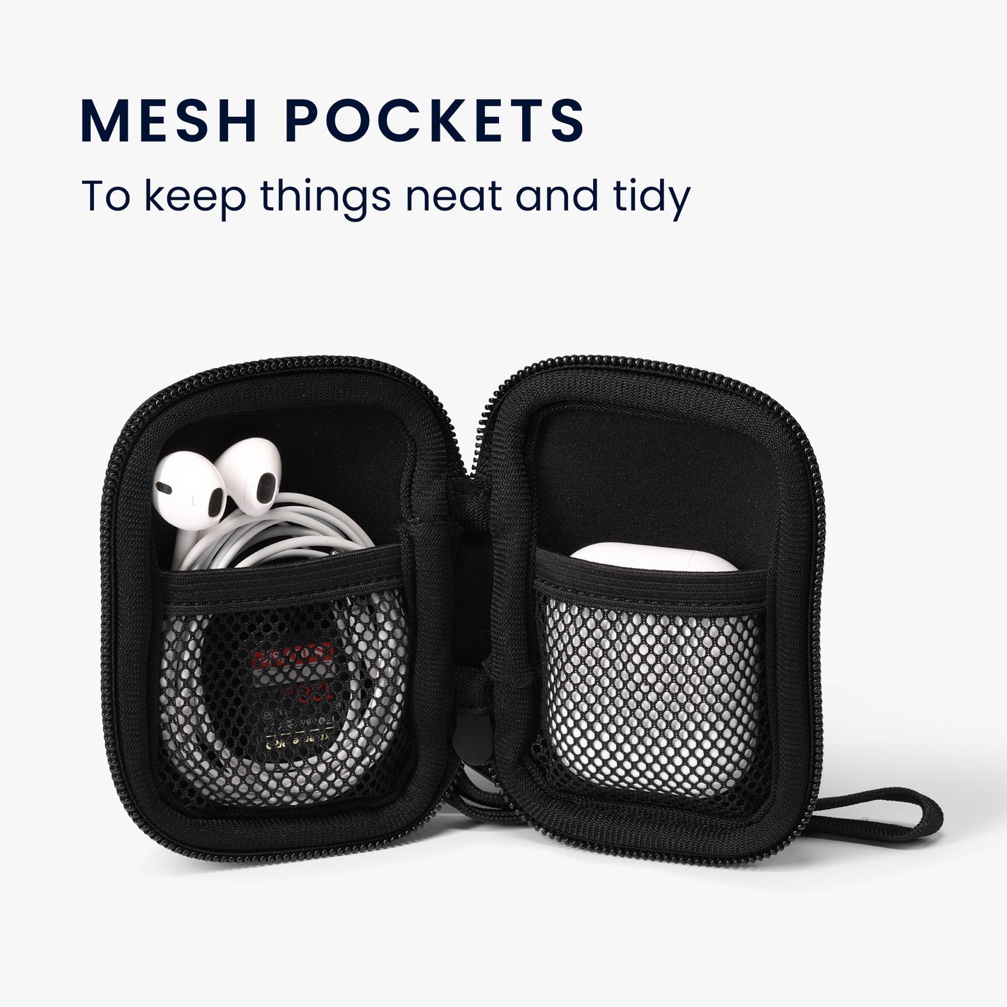 kwmobile In-Ear Kopfhörer Tasche kompatibel mit in-ear Headphones - Hülle Cover Case - 6 x 9 cm Innenmaße - Etui