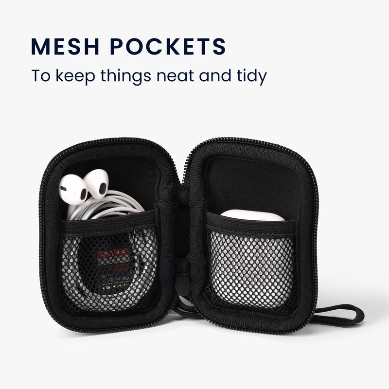 kwmobile In-Ear Kopfhörer Tasche kompatibel mit in-ear Headphones - Hülle Cover Case - 6 x 9 cm Innenmaße - Etui