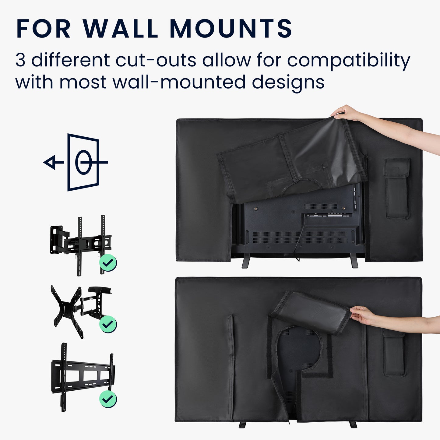 kwmobile 32" TV Outdoor TV Abdeckung Fernseher Hülle Bildschirmschutz Schutzhülle wetterfest