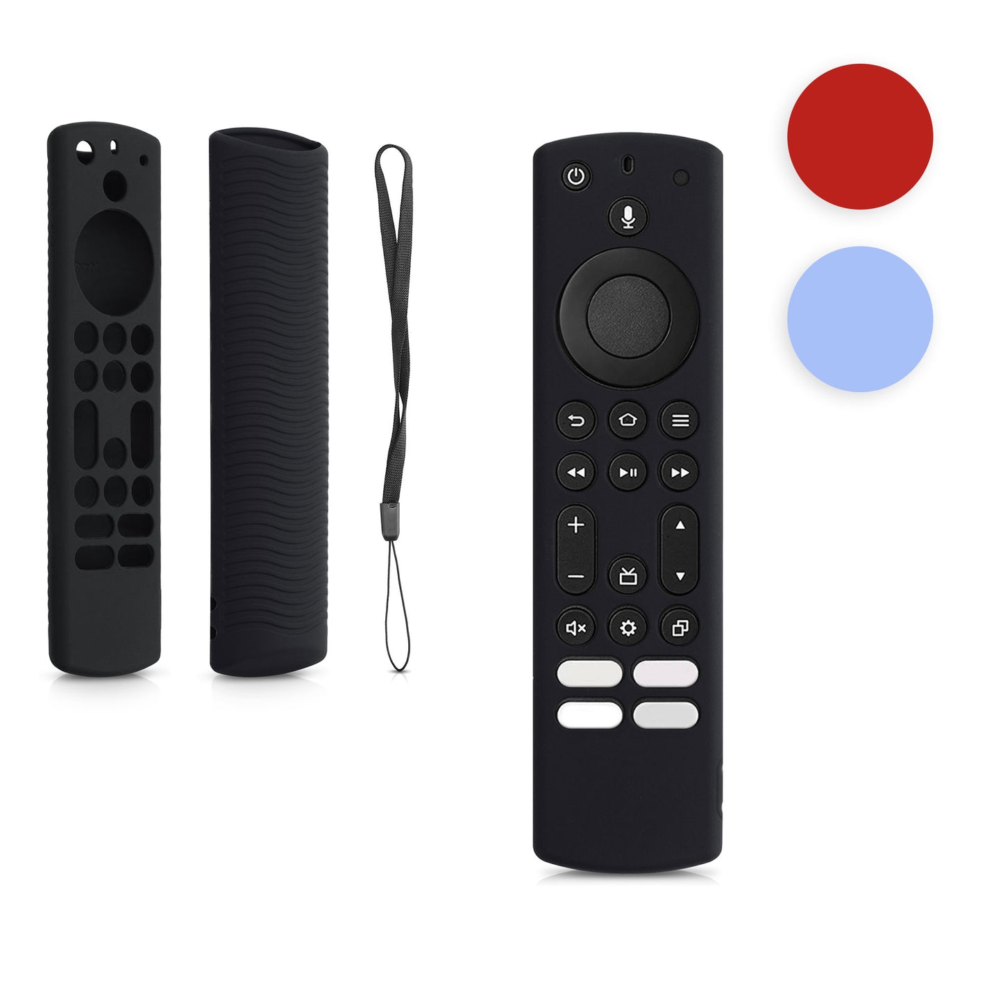 kwmobile Hülle Fernbedienung kompatibel mit Toshiba and Insignia NS-RCFNA-21, CT-RC1US-21, CT95018 / Fire TV Hülle - Silikon Case für TV Zubehör in Rot Rot  