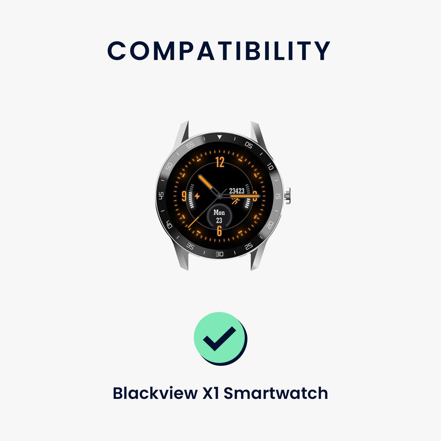 kwmobile Uhrenarmband für Blackview X1 Smartwatch Armband Fitnesstracker Band Set Ersatzarmband