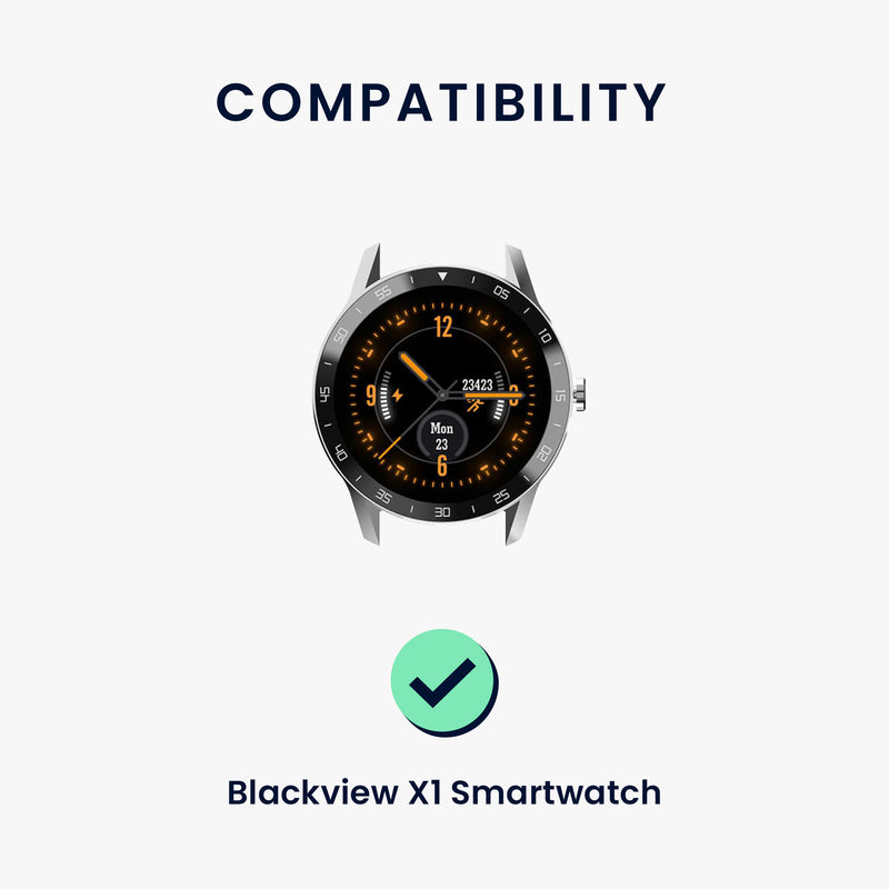 kwmobile Uhrenarmband für Blackview X1 Smartwatch Armband Fitnesstracker Band Set Ersatzarmband