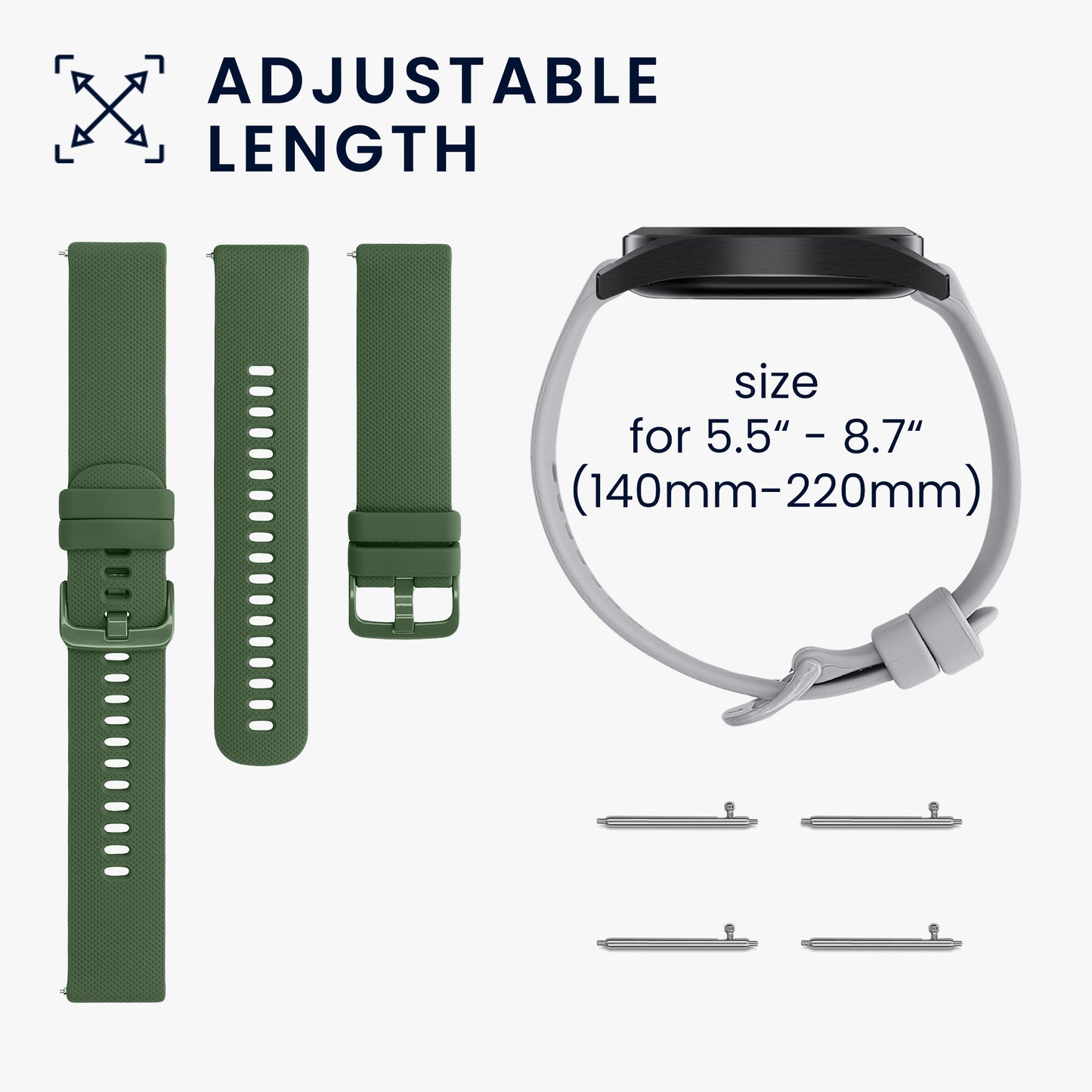 kwmobile Uhrenarmband für Blackview X1 Smartwatch Armband Fitnesstracker Band Set Ersatzarmband