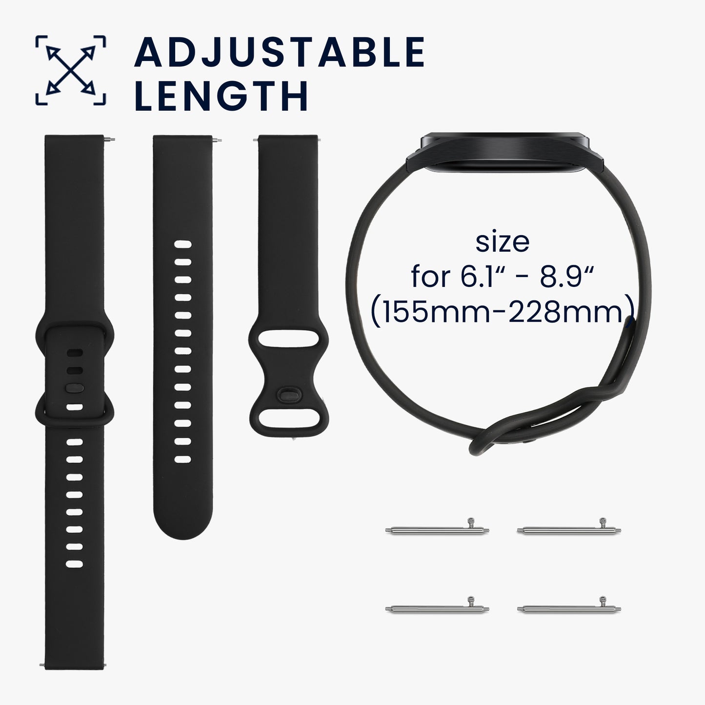 kwmobile Uhrenarmband für Huami Amazfit Bip / Bip Lite Armband Fitnesstracker Band Set Ersatzarmband Smartwatch