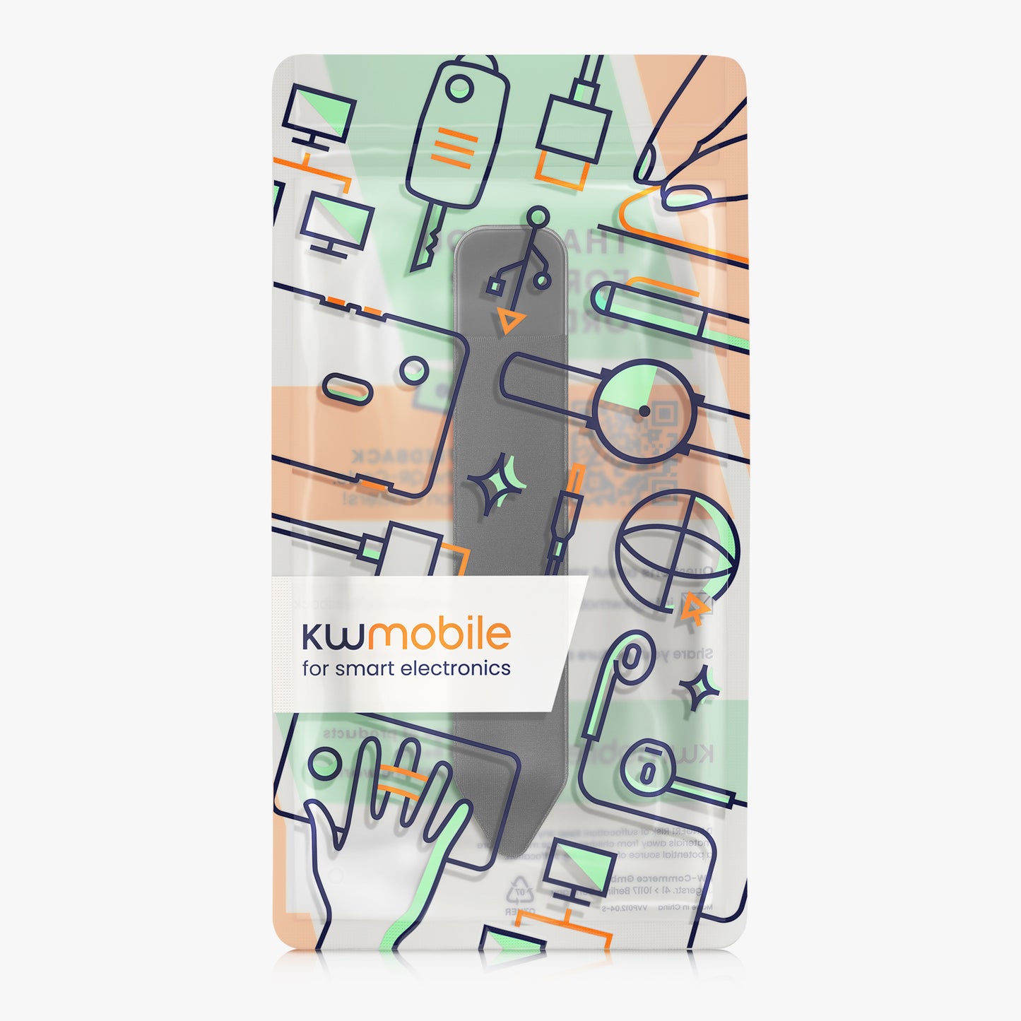 kwmobile Tablet Pen Hülle kompatibel mit Apple Pencil - Universalhalterung für digitale Stifte - selbstklebend aus Kunstleder