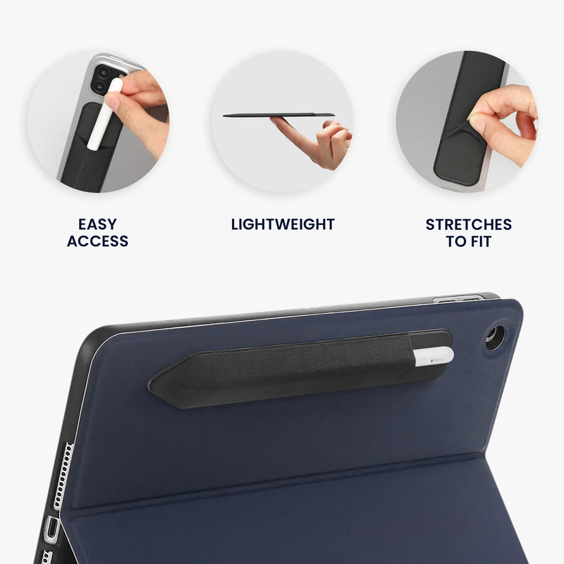 kwmobile Tablet Pen Hülle kompatibel mit Apple Pencil - Universalhalterung für digitale Stifte - selbstklebend aus Kunstleder