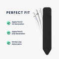 kwmobile Tablet Pen Hülle kompatibel mit Apple Pencil - Universalhalterung für digitale Stifte - selbstklebend aus Kunstleder
