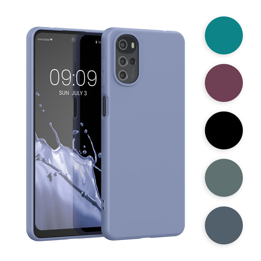 kwmobile Hülle kompatibel mit Motorola Moto G22 Hülle - weiches TPU Silikon Case - Cover geeignet für kabelloses Laden - Schwarz matt Schwarz matt  