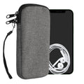 kwmobile Handytasche für Smartphones - Stoff Handy Hülle mit Reißverschluss - 16,5 x 8,9 cm Innenmaße