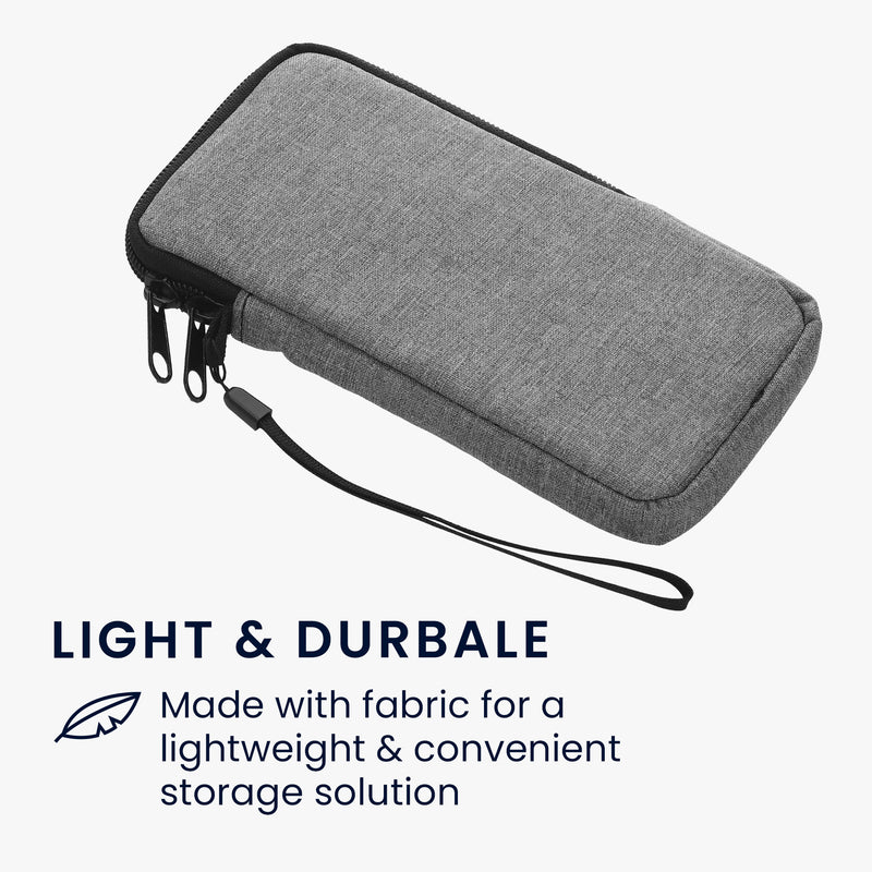 kwmobile Handytasche für Smartphones - Stoff Handy Hülle mit Reißverschluss - 16,5 x 8,9 cm Innenmaße