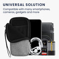kwmobile Handytasche für Smartphones - Stoff Handy Hülle mit Reißverschluss - 16,5 x 8,9 cm Innenmaße