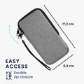 kwmobile Handytasche für Smartphones - Stoff Handy Hülle mit Reißverschluss - 16,5 x 8,9 cm Innenmaße