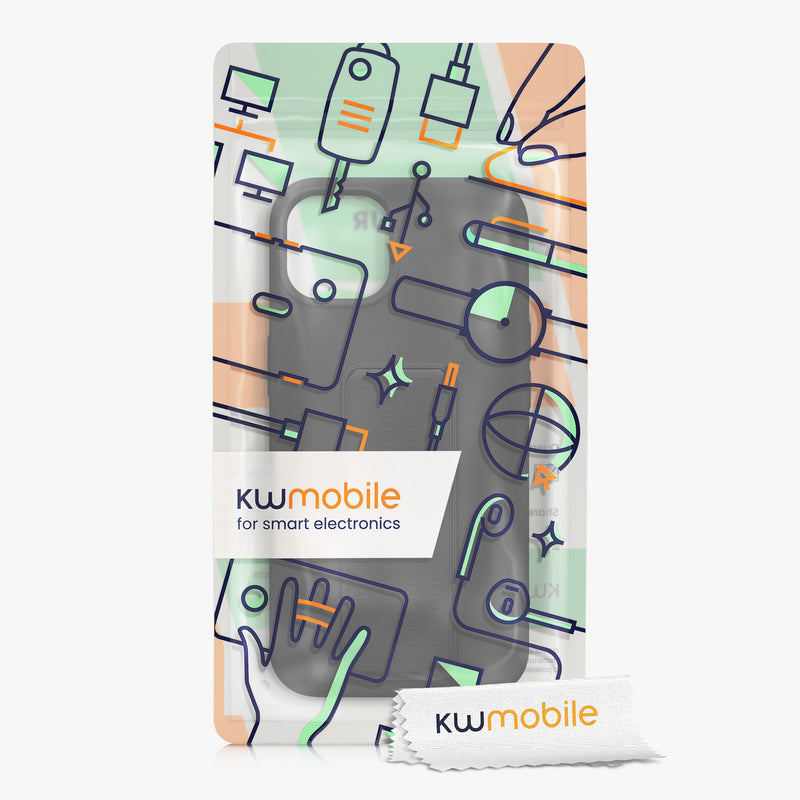 kwmobile Handyhülle für Apple iPhone 13 mit Fingerhalter und Stand Schutzhülle Cover
