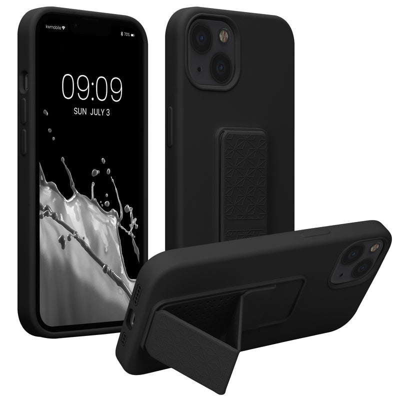 kwmobile Handyhülle für Apple iPhone 13 mit Fingerhalter und Stand Schutzhülle Cover