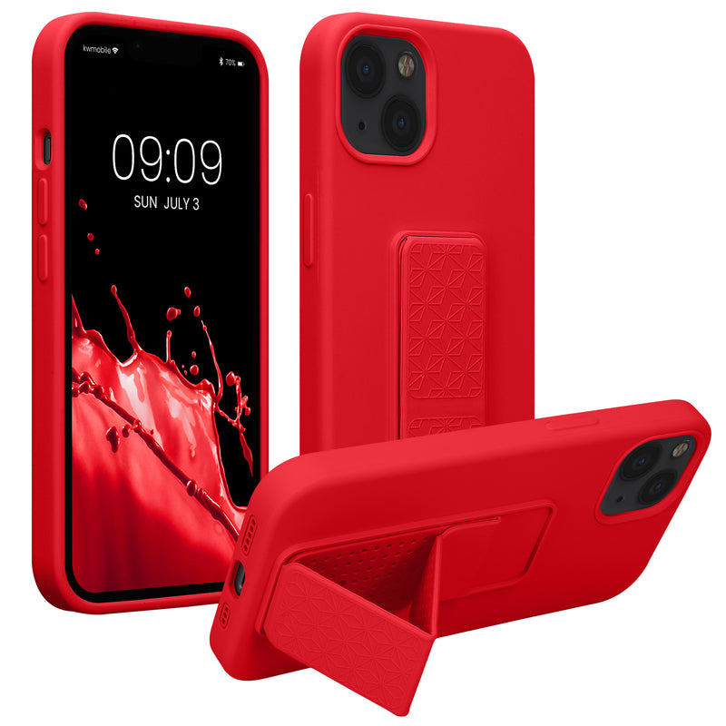 kwmobile Handyhülle für Apple iPhone 13 mit Fingerhalter und Stand Schutzhülle Cover