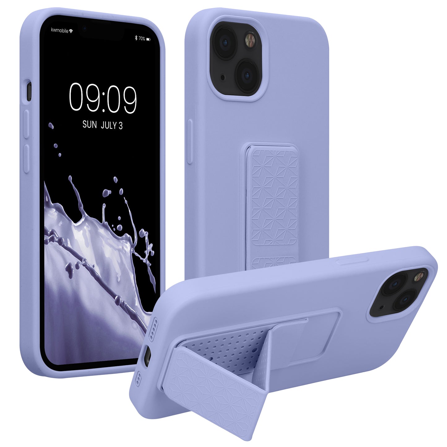 kwmobile Handyhülle für Apple iPhone 13 mit Fingerhalter und Stand Schutzhülle Cover