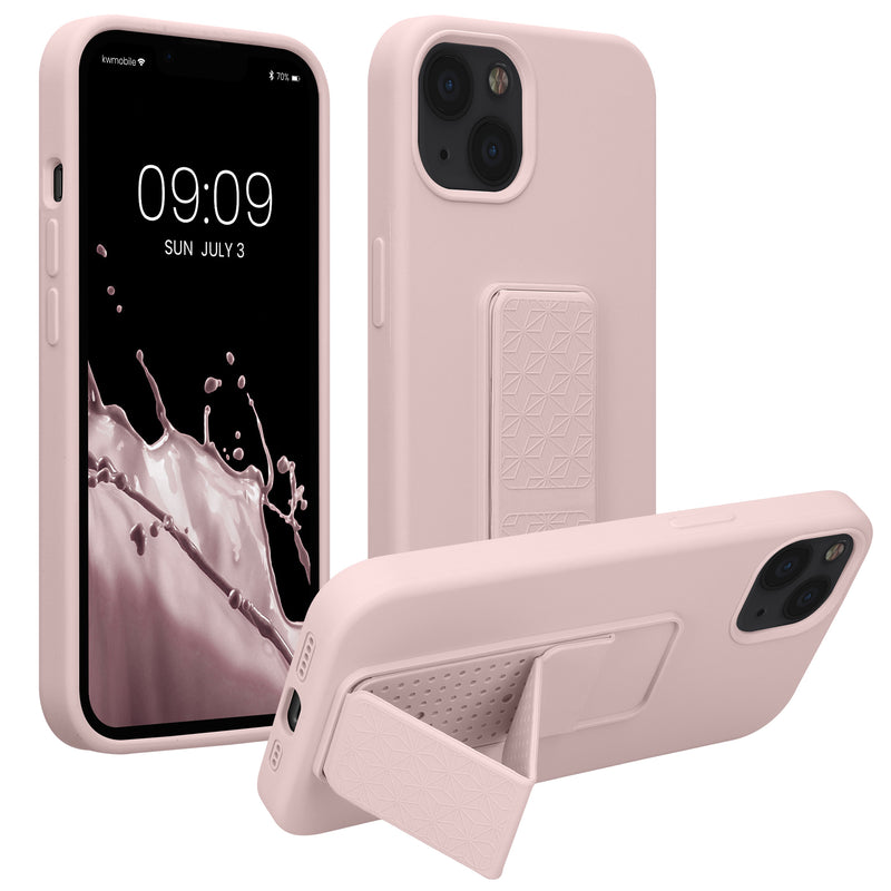 kwmobile Handyhülle für Apple iPhone 13 mit Fingerhalter und Stand Schutzhülle Cover
