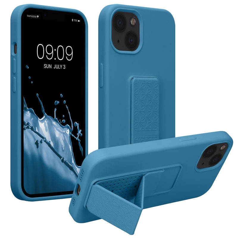 kwmobile Handyhülle für Apple iPhone 13 mit Fingerhalter und Stand Schutzhülle Cover