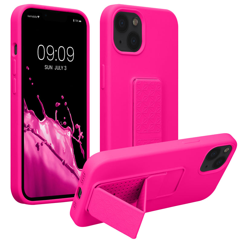 kwmobile Handyhülle für Apple iPhone 13 mit Fingerhalter und Stand Schutzhülle Cover